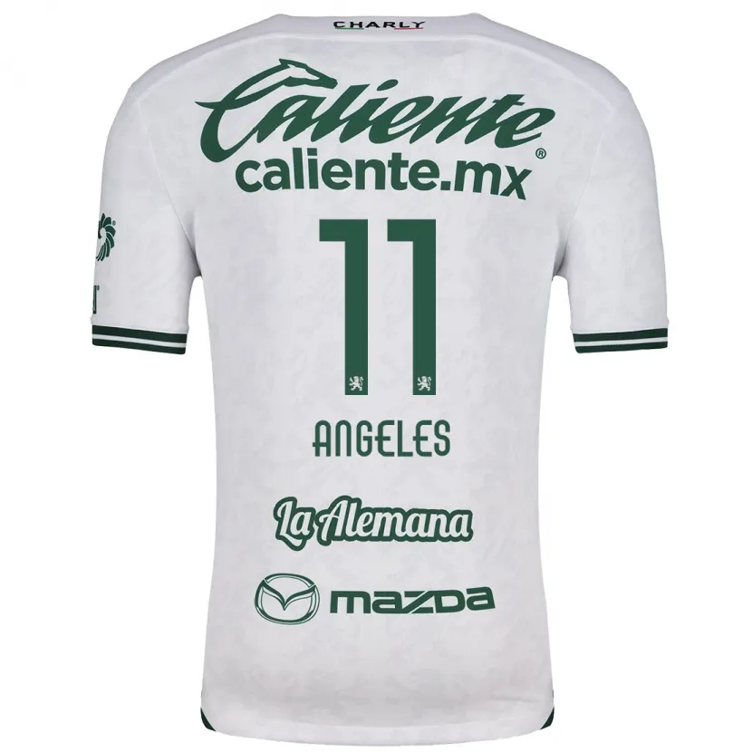 Danxen Hombre Camiseta Lizbeth Ángeles #11 Blanco Verde 2ª Equipación 2024/25 La Camisa México