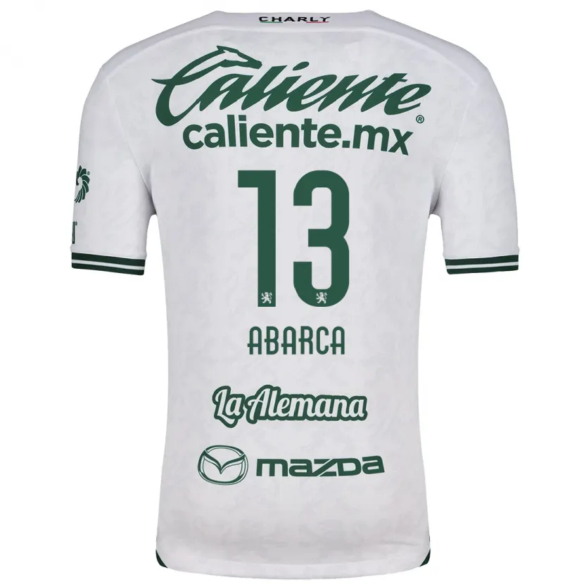 Danxen Hombre Camiseta Vidalia Abarca #13 Blanco Verde 2ª Equipación 2024/25 La Camisa México