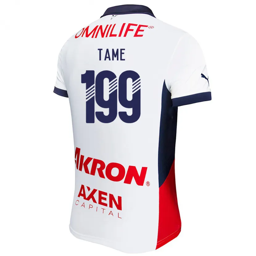 Danxen Hombre Camiseta Emilio Tame #199 Blanco Rojo Azul 2ª Equipación 2024/25 La Camisa México
