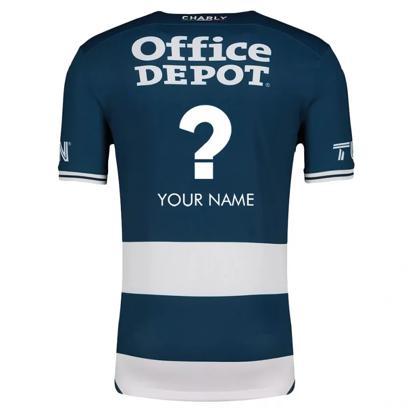 Danxen Mujer Camiseta Su Nombre #0 Azul Blanco 1ª Equipación 2024/25 La Camisa México