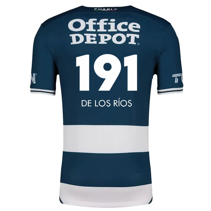Danxen Mujer Camiseta Sergio De Los Ríos #191 Azul Blanco 1ª Equipación 2024/25 La Camisa México