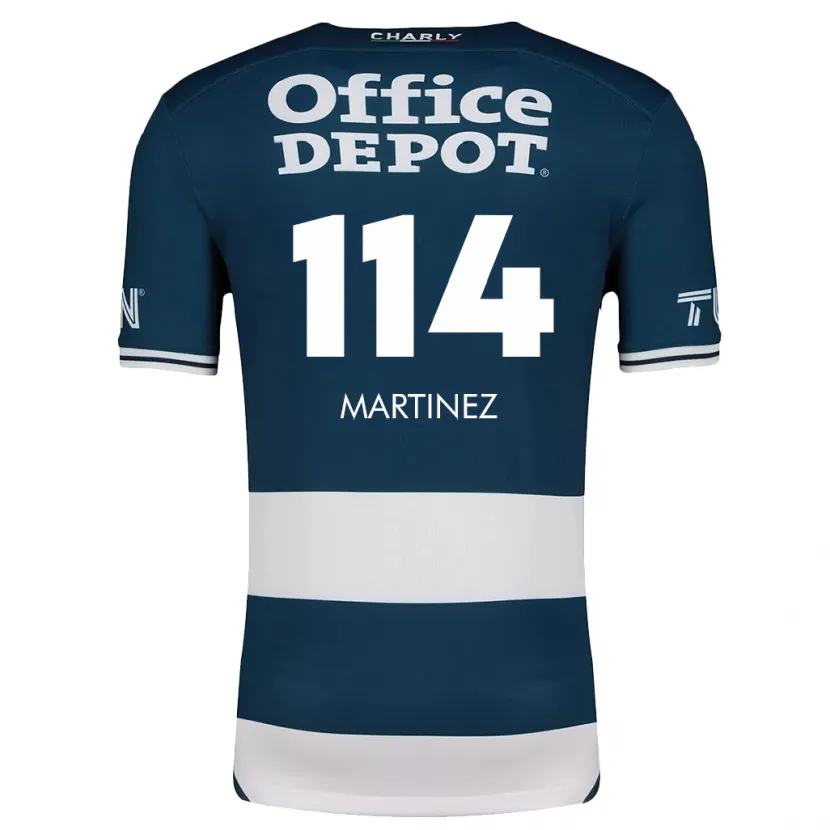 Danxen Mujer Camiseta Jesús Martínez #114 Azul Blanco 1ª Equipación 2024/25 La Camisa México