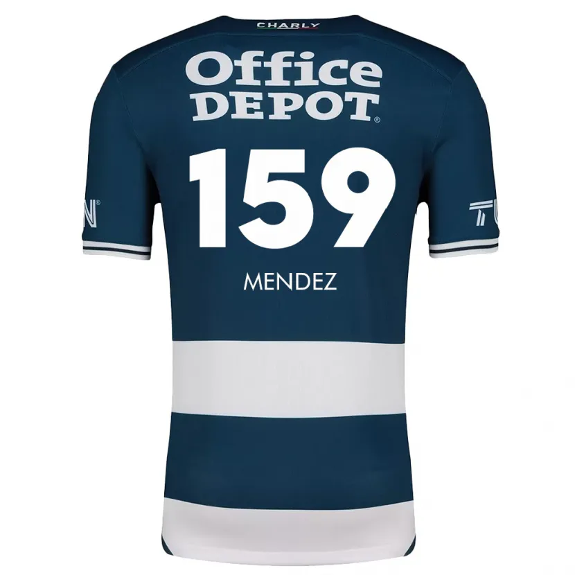 Danxen Mujer Camiseta Daniel Méndez #159 Azul Blanco 1ª Equipación 2024/25 La Camisa México