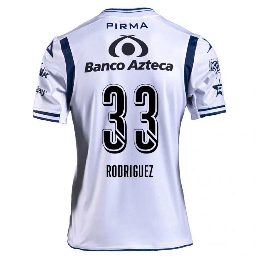 Danxen Mujer Camiseta Jorge Rodríguez #33 Blanco Azul Marino 1ª Equipación 2024/25 La Camisa México