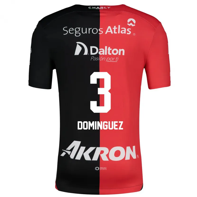 Danxen Mujer Camiseta Idekel Domínguez #3 Negro Rojo 1ª Equipación 2024/25 La Camisa México