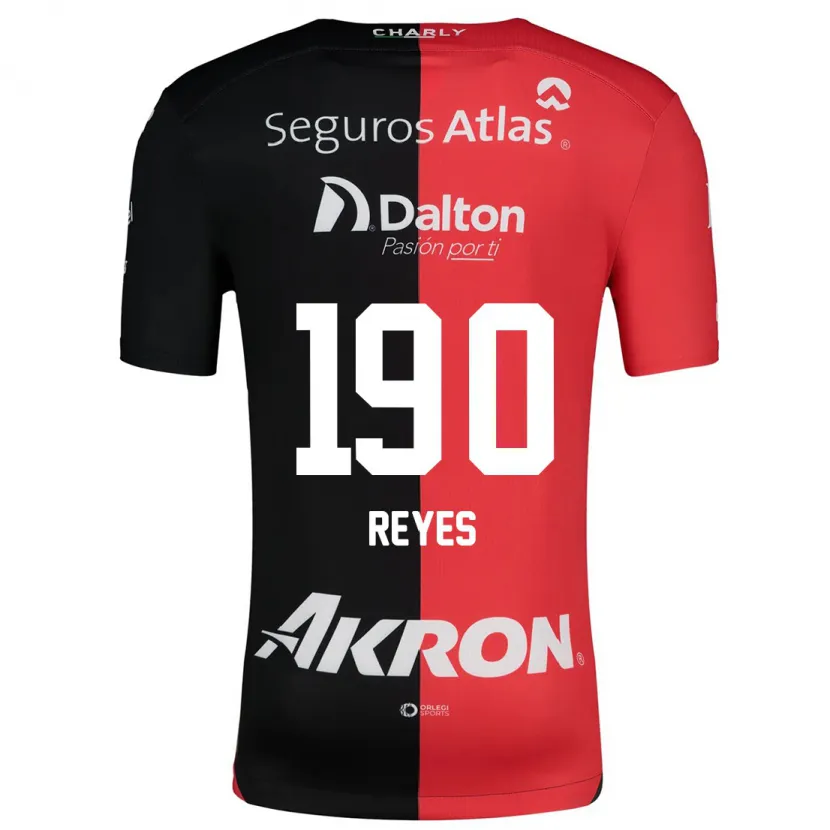 Danxen Mujer Camiseta Óscar Reyes #190 Negro Rojo 1ª Equipación 2024/25 La Camisa México
