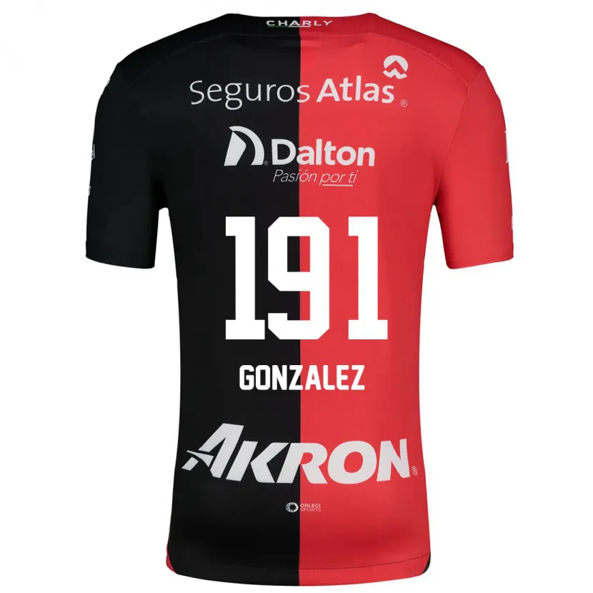 Danxen Mujer Camiseta Juan González #191 Negro Rojo 1ª Equipación 2024/25 La Camisa México