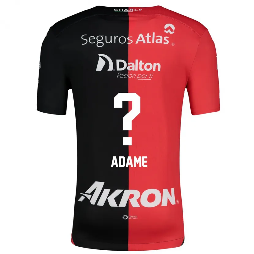 Danxen Mujer Camiseta Edgar Adame #0 Negro Rojo 1ª Equipación 2024/25 La Camisa México