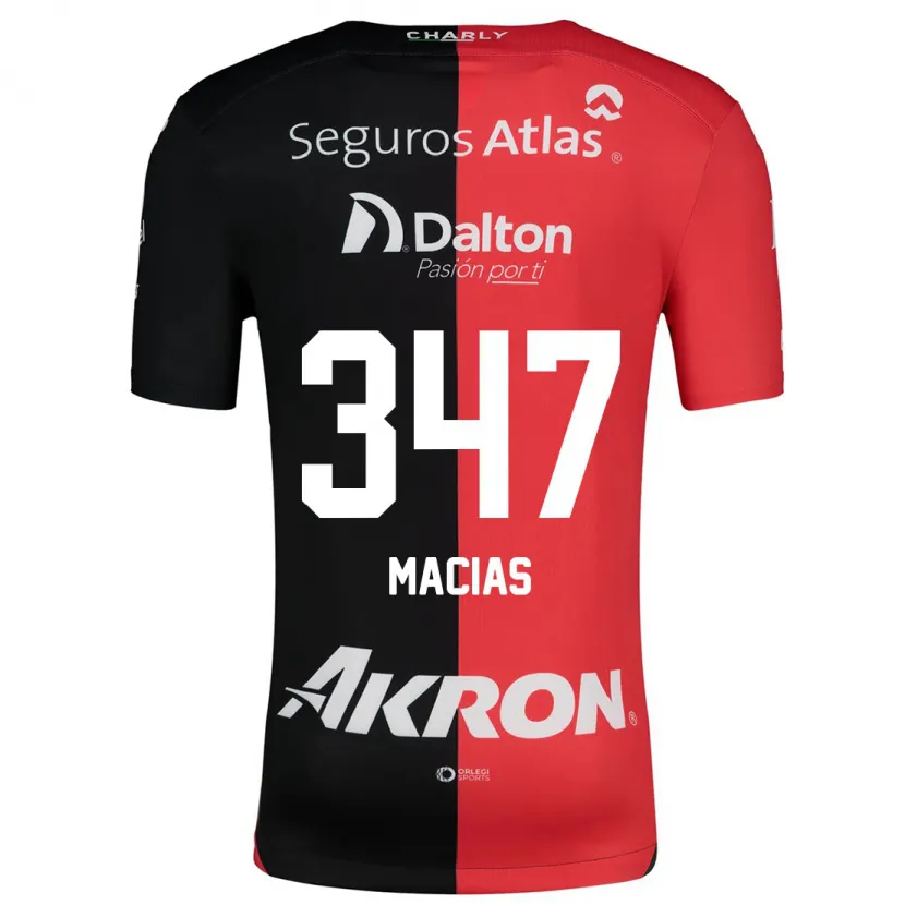 Danxen Mujer Camiseta Ángel Macías #347 Negro Rojo 1ª Equipación 2024/25 La Camisa México