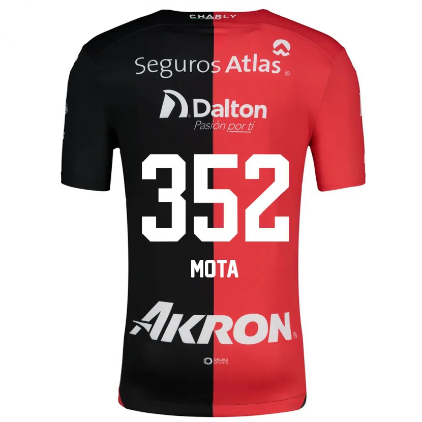 Danxen Mujer Camiseta Noé Mota #352 Negro Rojo 1ª Equipación 2024/25 La Camisa México