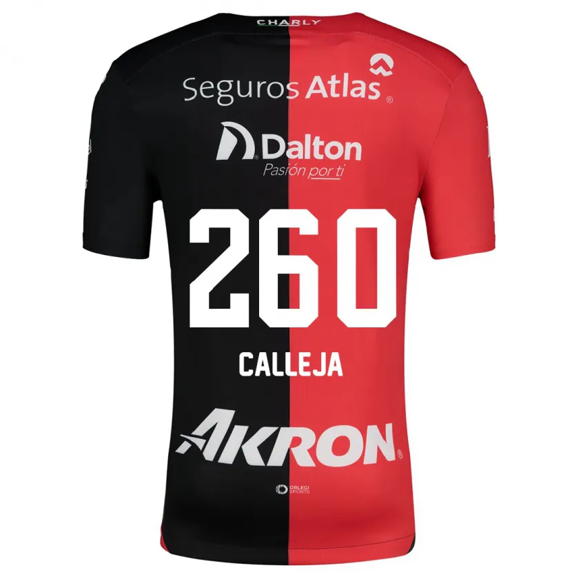 Danxen Mujer Camiseta Diego Calleja #260 Negro Rojo 1ª Equipación 2024/25 La Camisa México