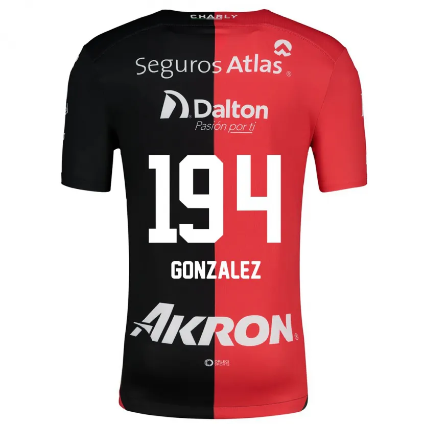 Danxen Mujer Camiseta Andrés González #194 Negro Rojo 1ª Equipación 2024/25 La Camisa México