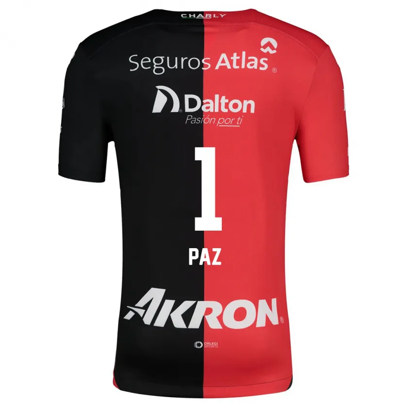 Danxen Mujer Camiseta Ana Gabriela Paz #1 Negro Rojo 1ª Equipación 2024/25 La Camisa México