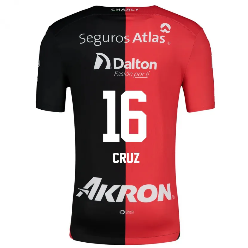 Danxen Mujer Camiseta Daniela Cruz #16 Negro Rojo 1ª Equipación 2024/25 La Camisa México