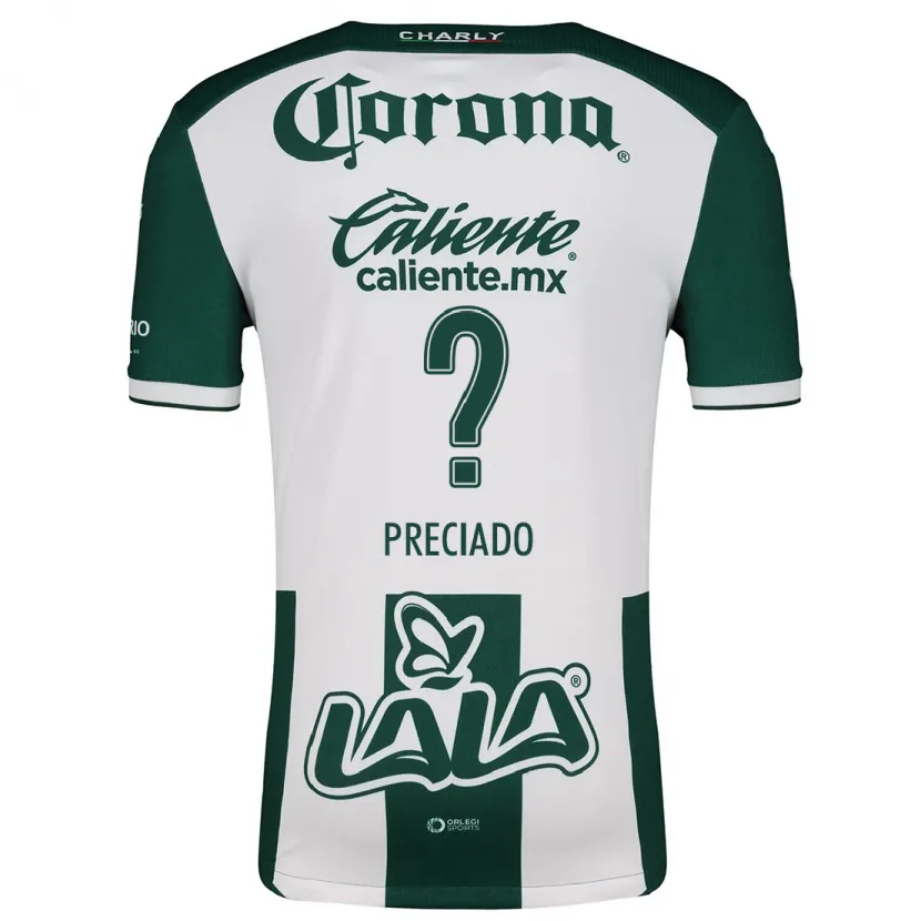 Danxen Mujer Camiseta Hárold Preciado #0 Verde Blanco 1ª Equipación 2024/25 La Camisa México