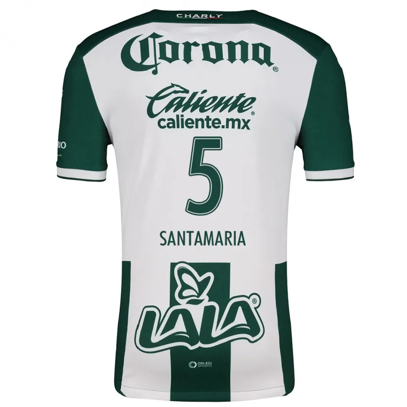 Danxen Mujer Camiseta Anderson Santamaría #5 Verde Blanco 1ª Equipación 2024/25 La Camisa México