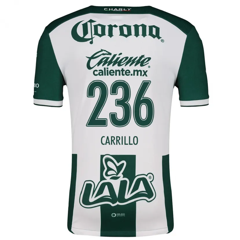 Danxen Mujer Camiseta Fernando Carrillo #236 Verde Blanco 1ª Equipación 2024/25 La Camisa México