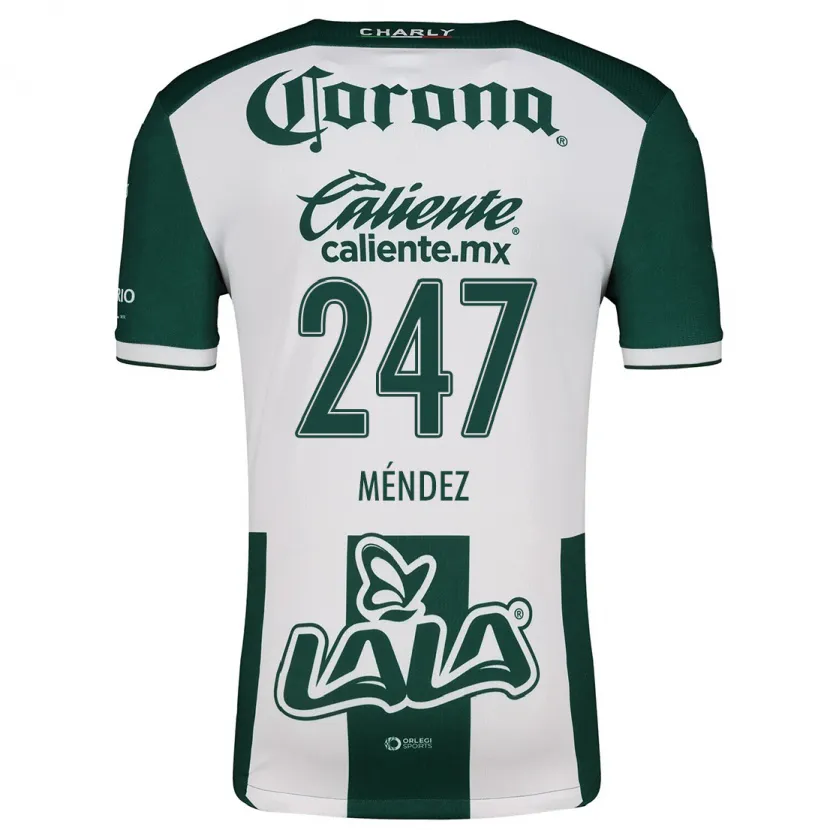 Danxen Mujer Camiseta Owen Méndez #247 Verde Blanco 1ª Equipación 2024/25 La Camisa México