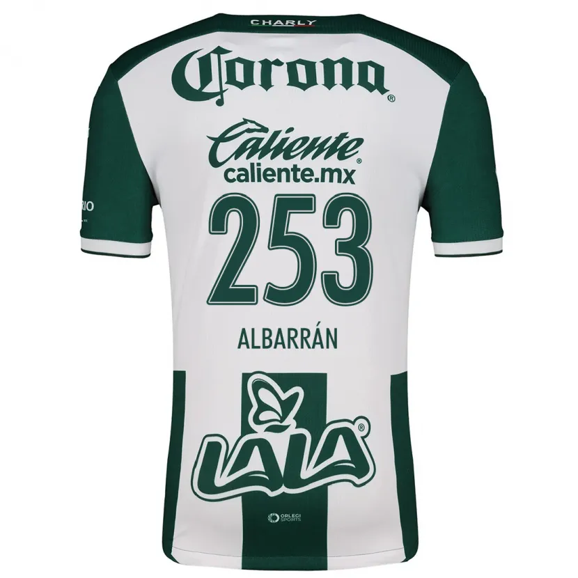 Danxen Mujer Camiseta Rodrigo Albarrán #253 Verde Blanco 1ª Equipación 2024/25 La Camisa México