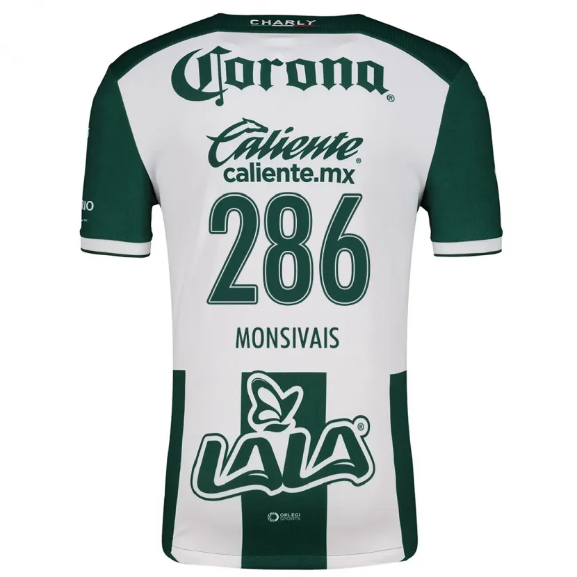 Danxen Mujer Camiseta Giovani Monsivais #286 Verde Blanco 1ª Equipación 2024/25 La Camisa México