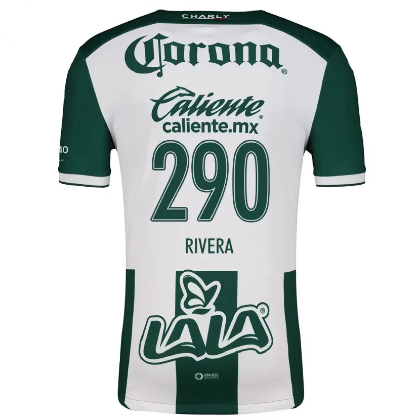 Danxen Mujer Camiseta Ángel Rivera #290 Verde Blanco 1ª Equipación 2024/25 La Camisa México