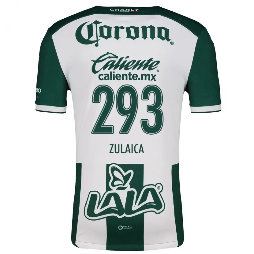 Danxen Mujer Camiseta José Zulaica #293 Verde Blanco 1ª Equipación 2024/25 La Camisa México