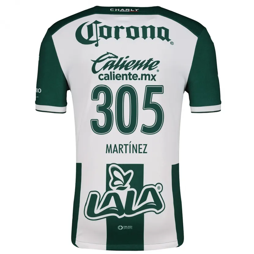 Danxen Mujer Camiseta Cristian Martínez #305 Verde Blanco 1ª Equipación 2024/25 La Camisa México