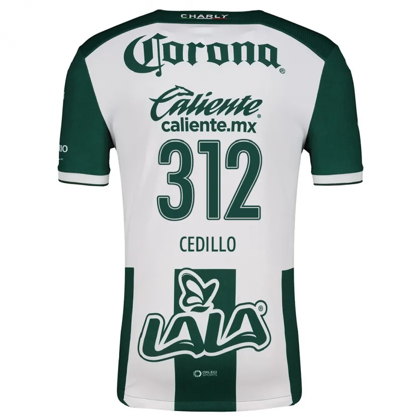Danxen Mujer Camiseta Nelson Cedillo #312 Verde Blanco 1ª Equipación 2024/25 La Camisa México