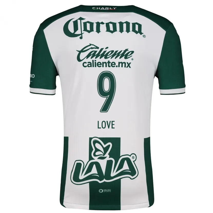 Danxen Mujer Camiseta Juelle Love #9 Verde Blanco 1ª Equipación 2024/25 La Camisa México