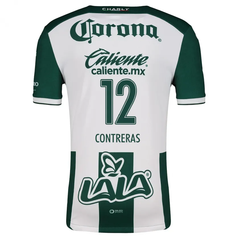 Danxen Mujer Camiseta Karol Contreras #12 Verde Blanco 1ª Equipación 2024/25 La Camisa México