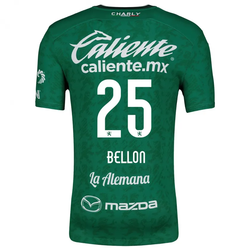 Danxen Mujer Camiseta Paul Bellón #25 Verde Blanco 1ª Equipación 2024/25 La Camisa México