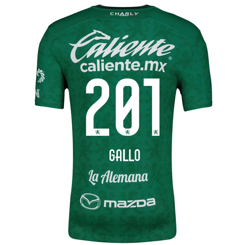 Danxen Mujer Camiseta Andrés Gallo #201 Verde Blanco 1ª Equipación 2024/25 La Camisa México