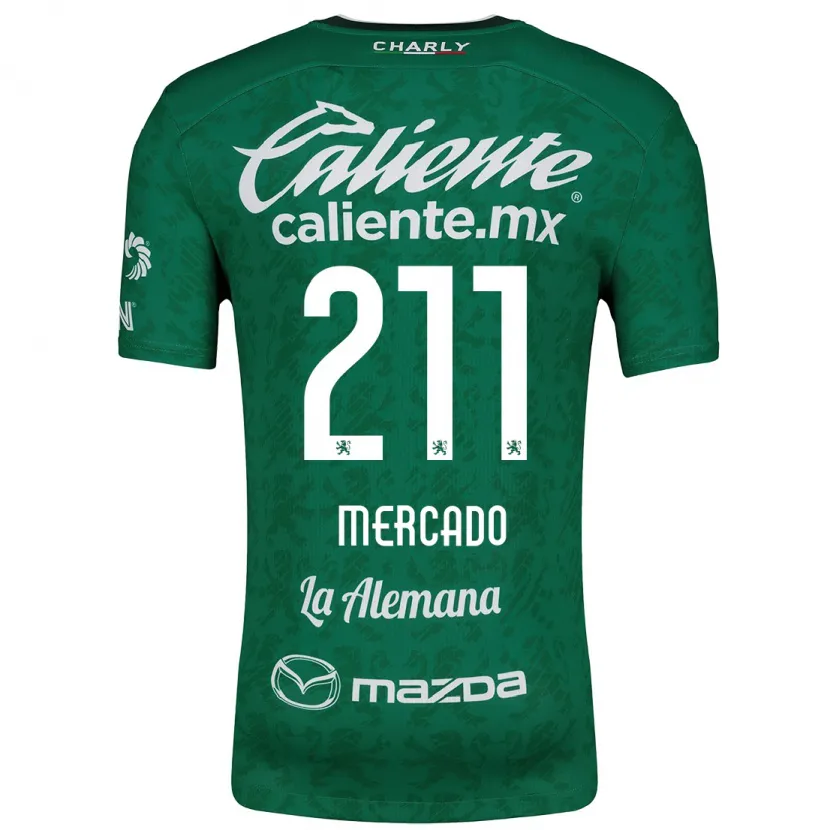 Danxen Mujer Camiseta Diego Mercado #211 Verde Blanco 1ª Equipación 2024/25 La Camisa México