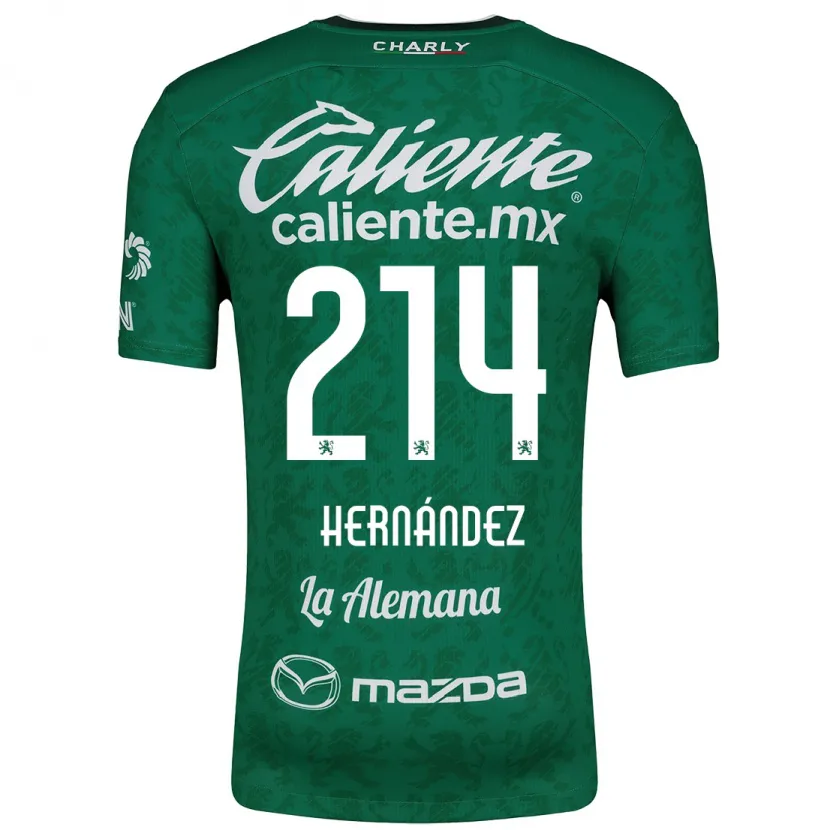Danxen Mujer Camiseta Iván Hernández #214 Verde Blanco 1ª Equipación 2024/25 La Camisa México