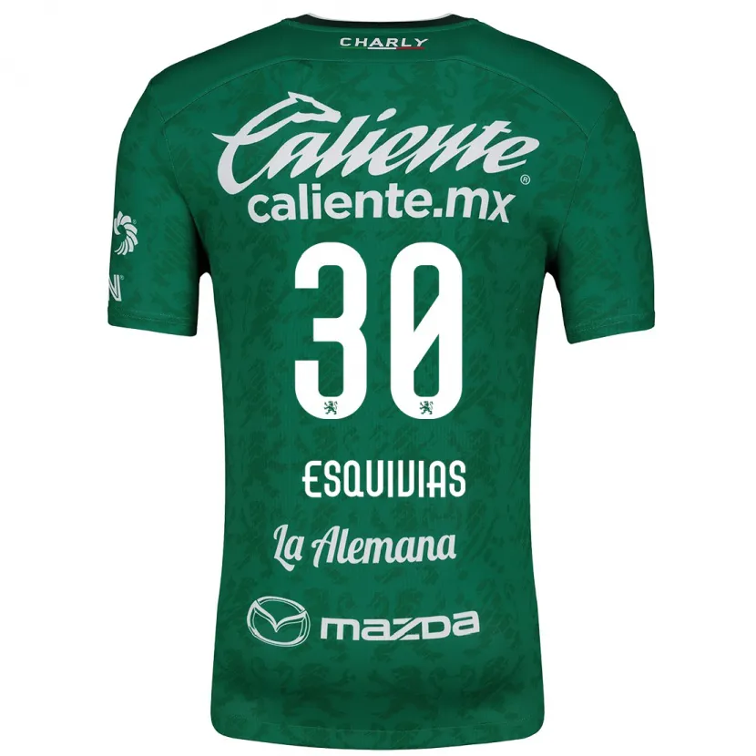 Danxen Mujer Camiseta Isabela Esquivias #30 Verde Blanco 1ª Equipación 2024/25 La Camisa México