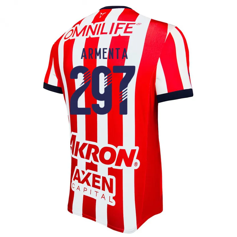 Danxen Mujer Camiseta Deibith Armenta #297 Rojo Blanco Azul 1ª Equipación 2024/25 La Camisa México