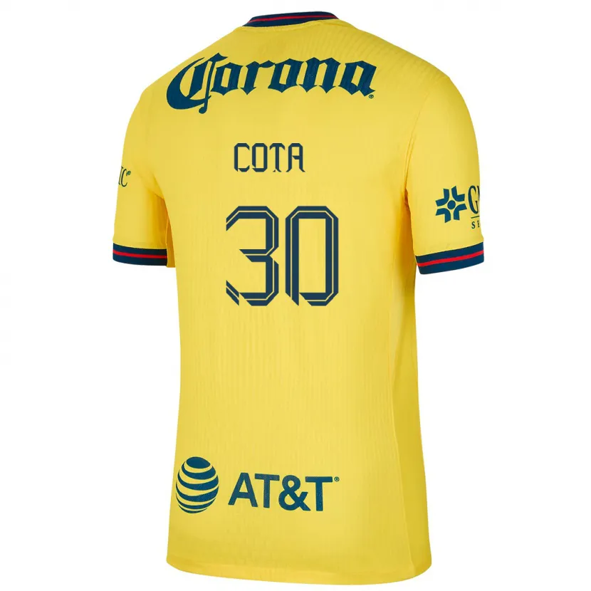 Danxen Mujer Camiseta Rodolfo Cota #30 Amarillo Azul 1ª Equipación 2024/25 La Camisa México