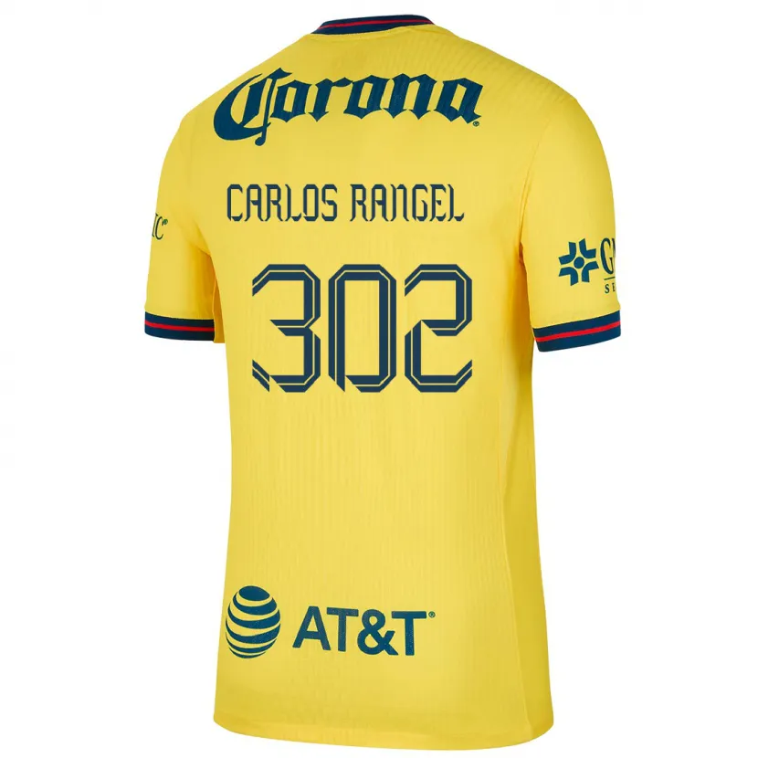Danxen Mujer Camiseta Juan Carlos Rangel #302 Amarillo Azul 1ª Equipación 2024/25 La Camisa México