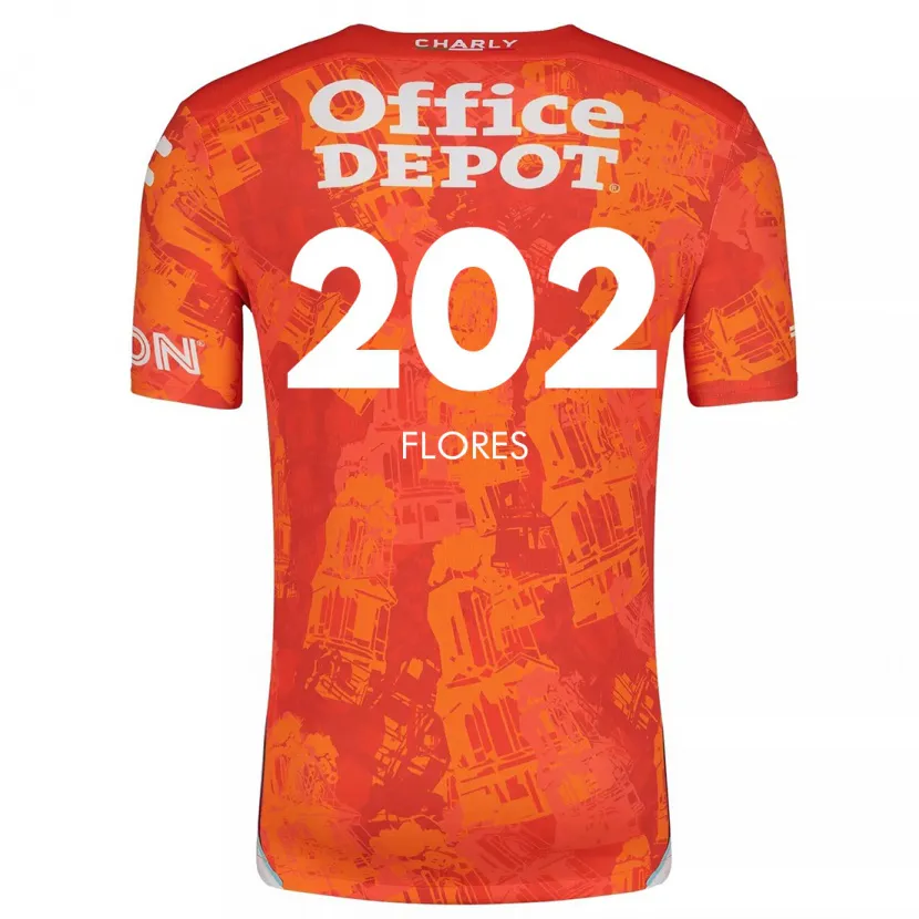 Danxen Mujer Camiseta Luis Flores #202 Naranja Blanco 2ª Equipación 2024/25 La Camisa México