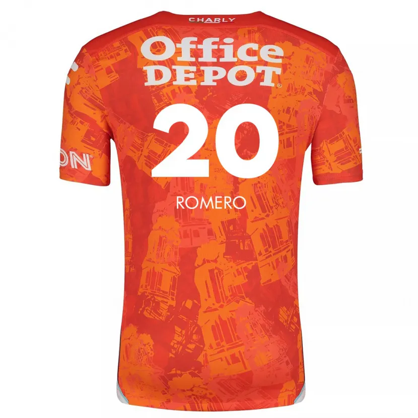 Danxen Mujer Camiseta Tamara Romero #20 Naranja Blanco 2ª Equipación 2024/25 La Camisa México