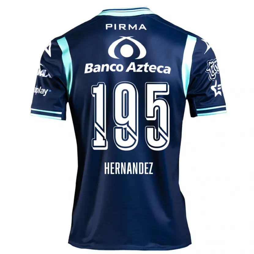 Danxen Mujer Camiseta Daniel Hernández #195 Azul Marino 2ª Equipación 2024/25 La Camisa México