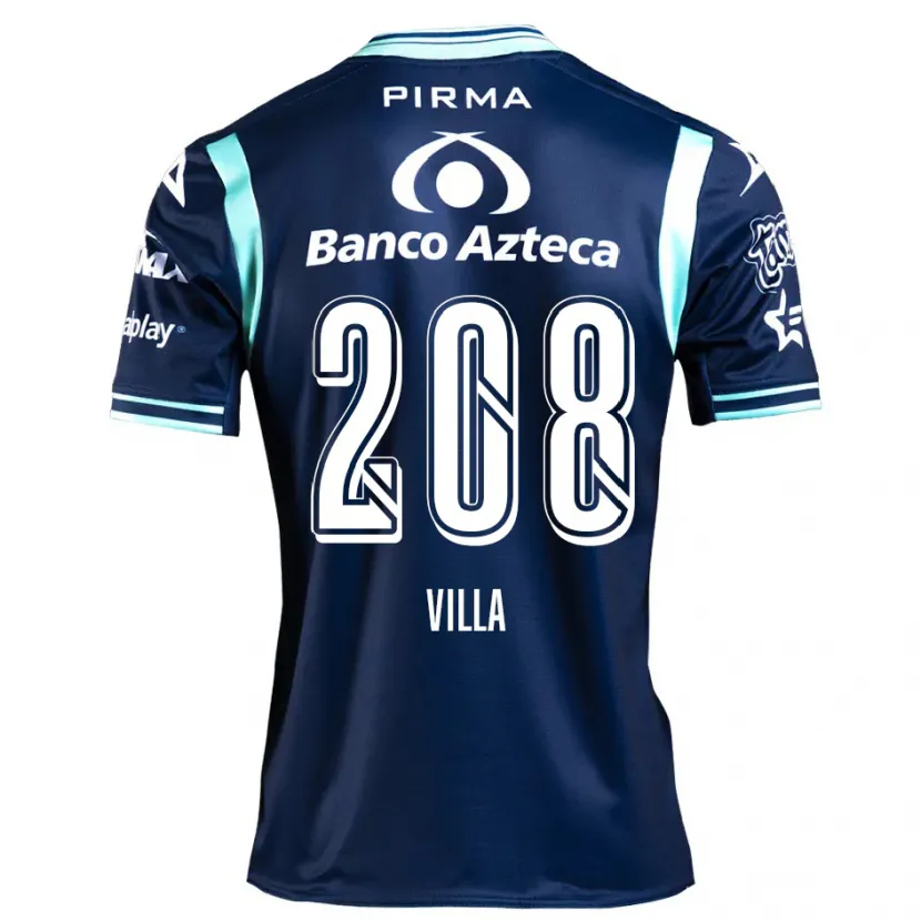 Danxen Mujer Camiseta Patrick Villa #208 Azul Marino 2ª Equipación 2024/25 La Camisa México