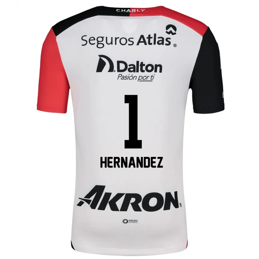 Danxen Mujer Camiseta José Hernández #1 Blanco Rojo Negro 2ª Equipación 2024/25 La Camisa México