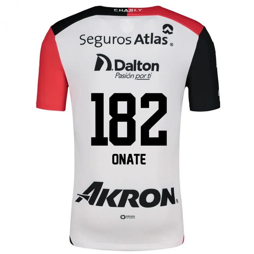 Danxen Mujer Camiseta Axel Oñate #182 Blanco Rojo Negro 2ª Equipación 2024/25 La Camisa México