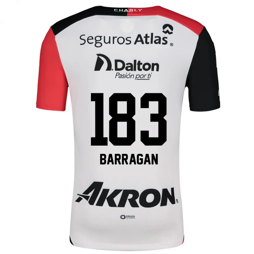 Danxen Mujer Camiseta Roberto Barragán #183 Blanco Rojo Negro 2ª Equipación 2024/25 La Camisa México