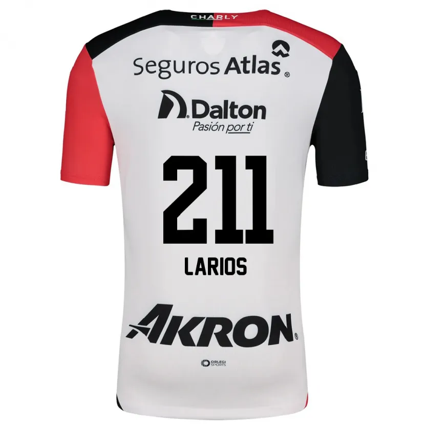 Danxen Mujer Camiseta Israel Larios #211 Blanco Rojo Negro 2ª Equipación 2024/25 La Camisa México