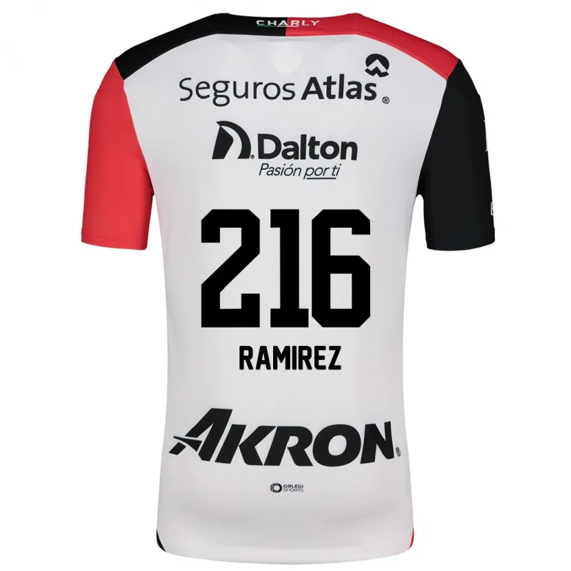 Danxen Mujer Camiseta Paulo Ramírez #216 Blanco Rojo Negro 2ª Equipación 2024/25 La Camisa México