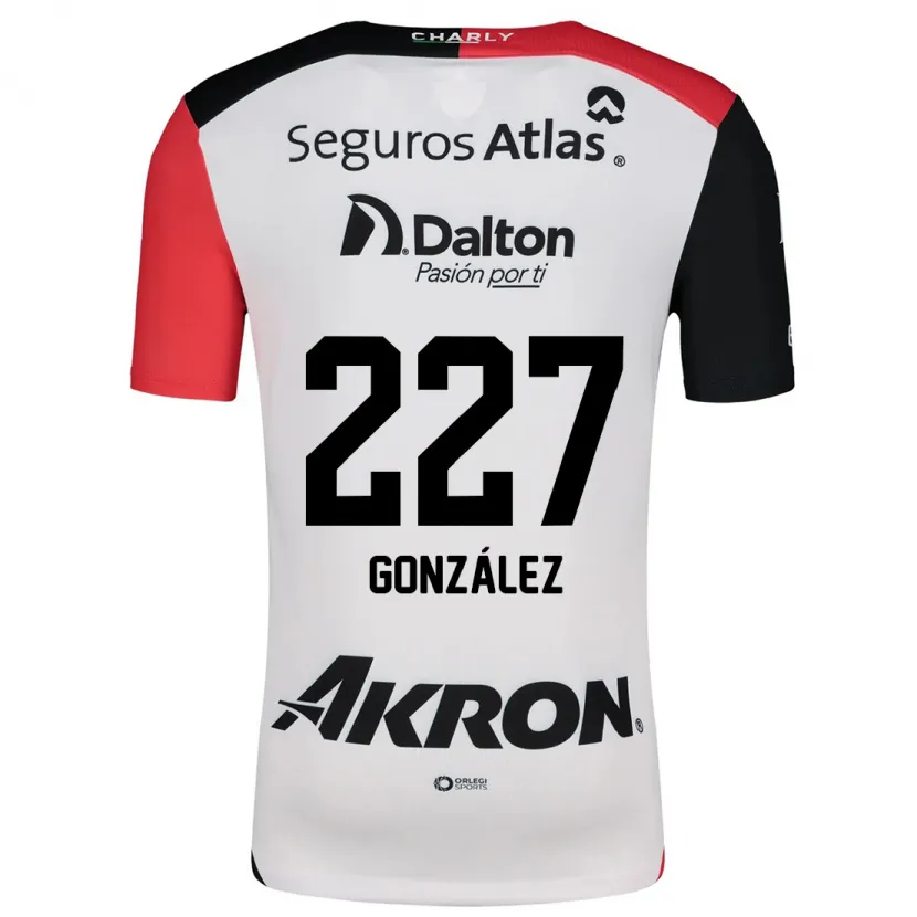 Danxen Mujer Camiseta Rodolfo González #227 Blanco Rojo Negro 2ª Equipación 2024/25 La Camisa México