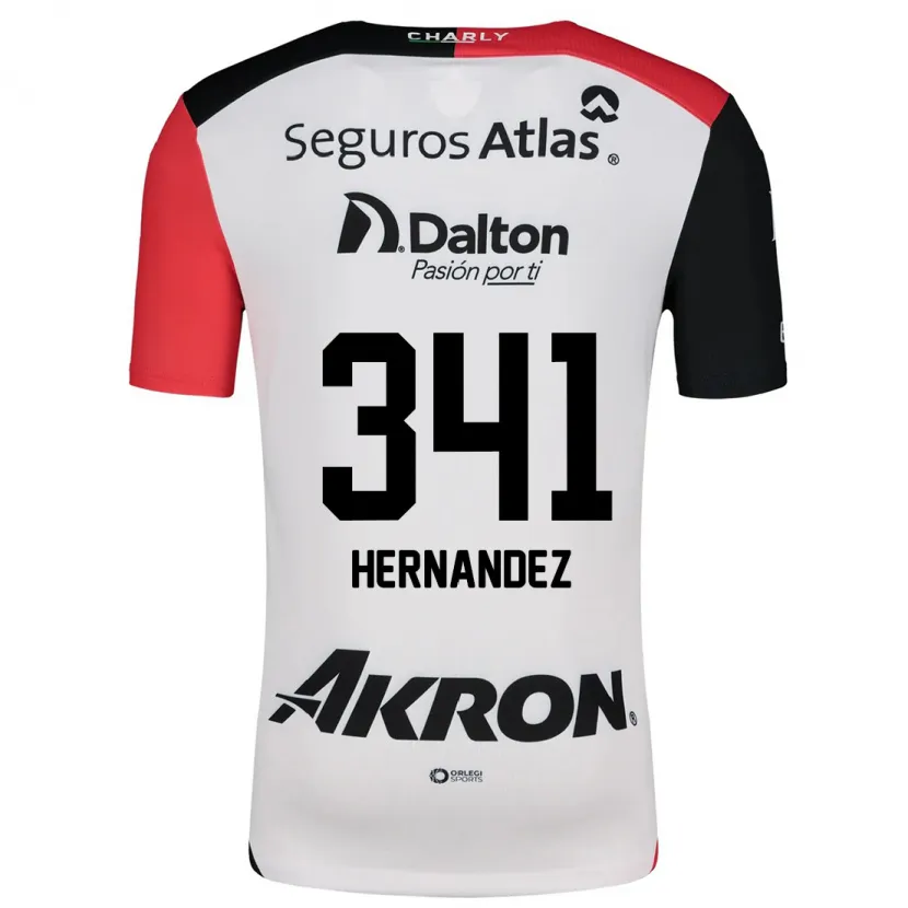 Danxen Mujer Camiseta Leonardo Hernández #341 Blanco Rojo Negro 2ª Equipación 2024/25 La Camisa México