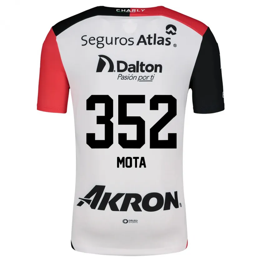 Danxen Mujer Camiseta Noé Mota #352 Blanco Rojo Negro 2ª Equipación 2024/25 La Camisa México
